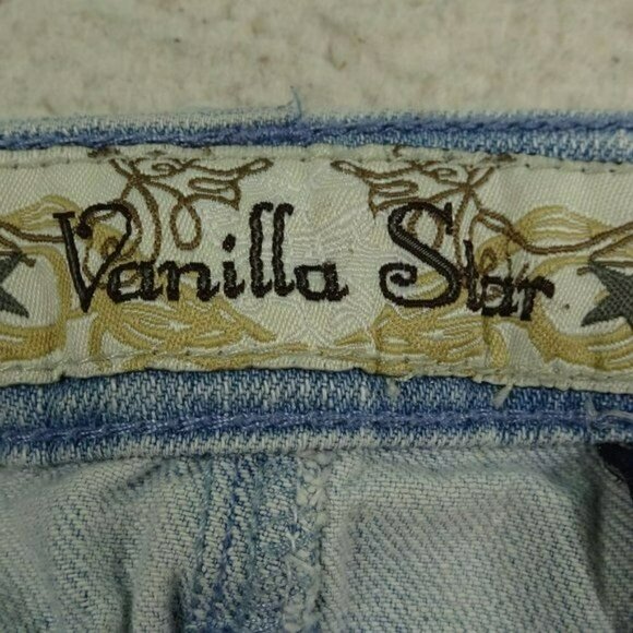 Vanilla Star Distressed Blue Jean Skirt Size Juniors 1 - Picture 4 of 5